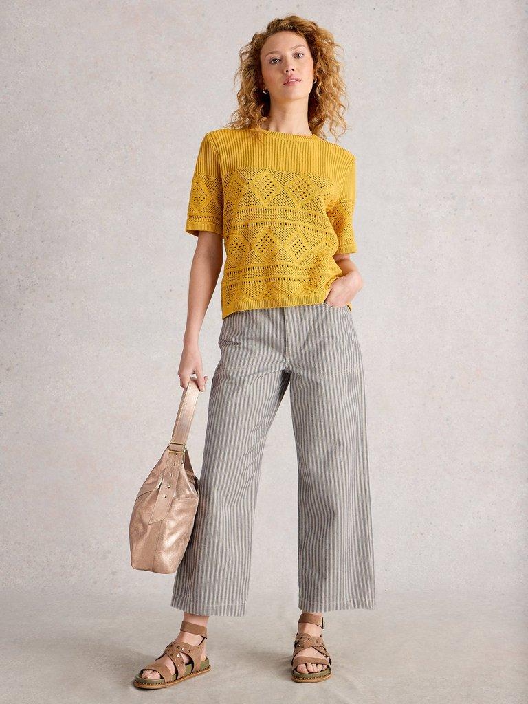 Sophia Leather Crossbody in GLD TN MET - MODEL FRONT