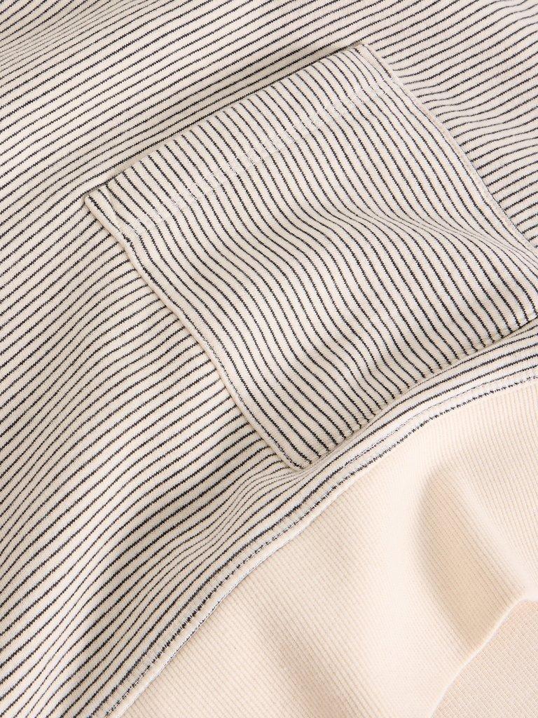 STRIPE CREW NECK SWEAT in WHITE MLT - FLAT DETAIL