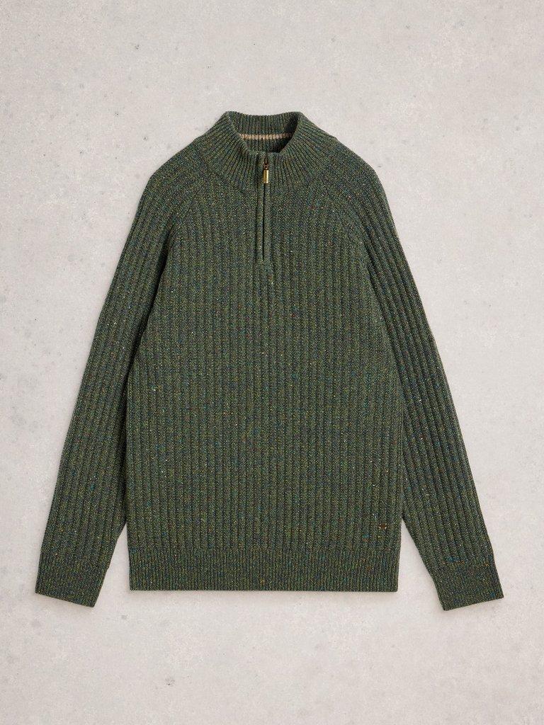 Chunky Funnel Neck in DK GREEN - FLAT FRONT
