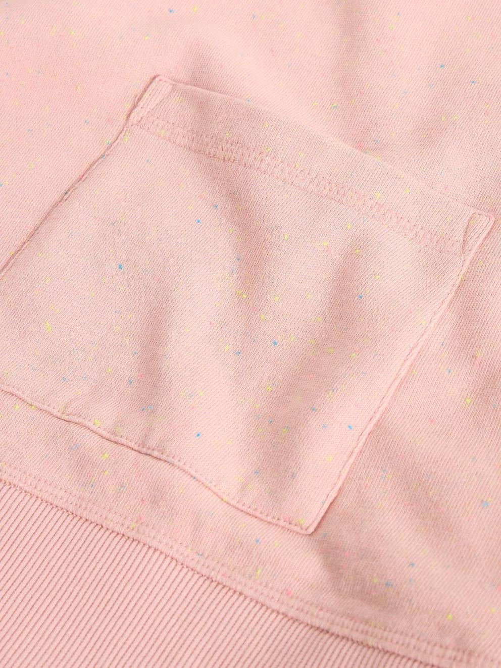 NEP SWEAT in LGT PINK - FLAT DETAIL
