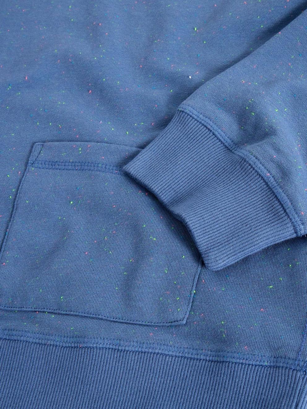 NEP SWEAT in MID BLUE - FLAT DETAIL