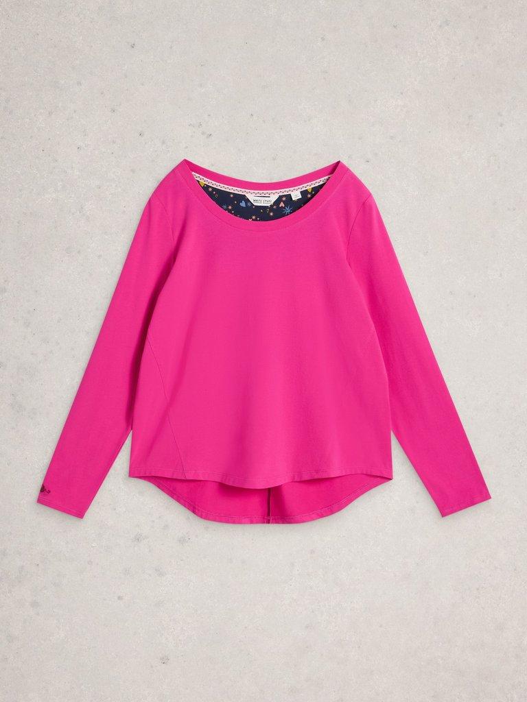 EVA PJ TOP JERSEY in BRT PINK - FLAT FRONT