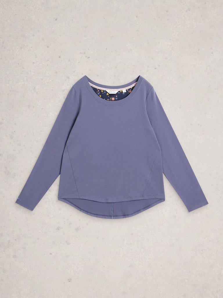 EVA PJ TOP JERSEY in DK PURPLE - FLAT FRONT