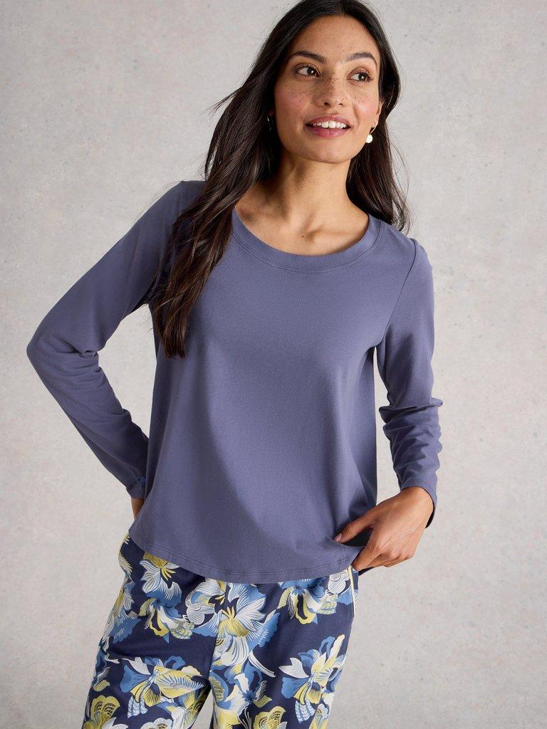 EVA PJ TOP JERSEY in DK PURPLE - LIFESTYLE