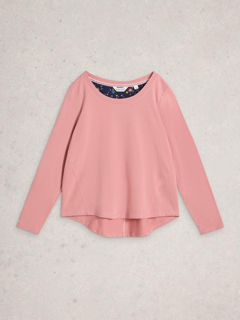 EVA PJ TOP JERSEY in LGT PINK - FLAT FRONT