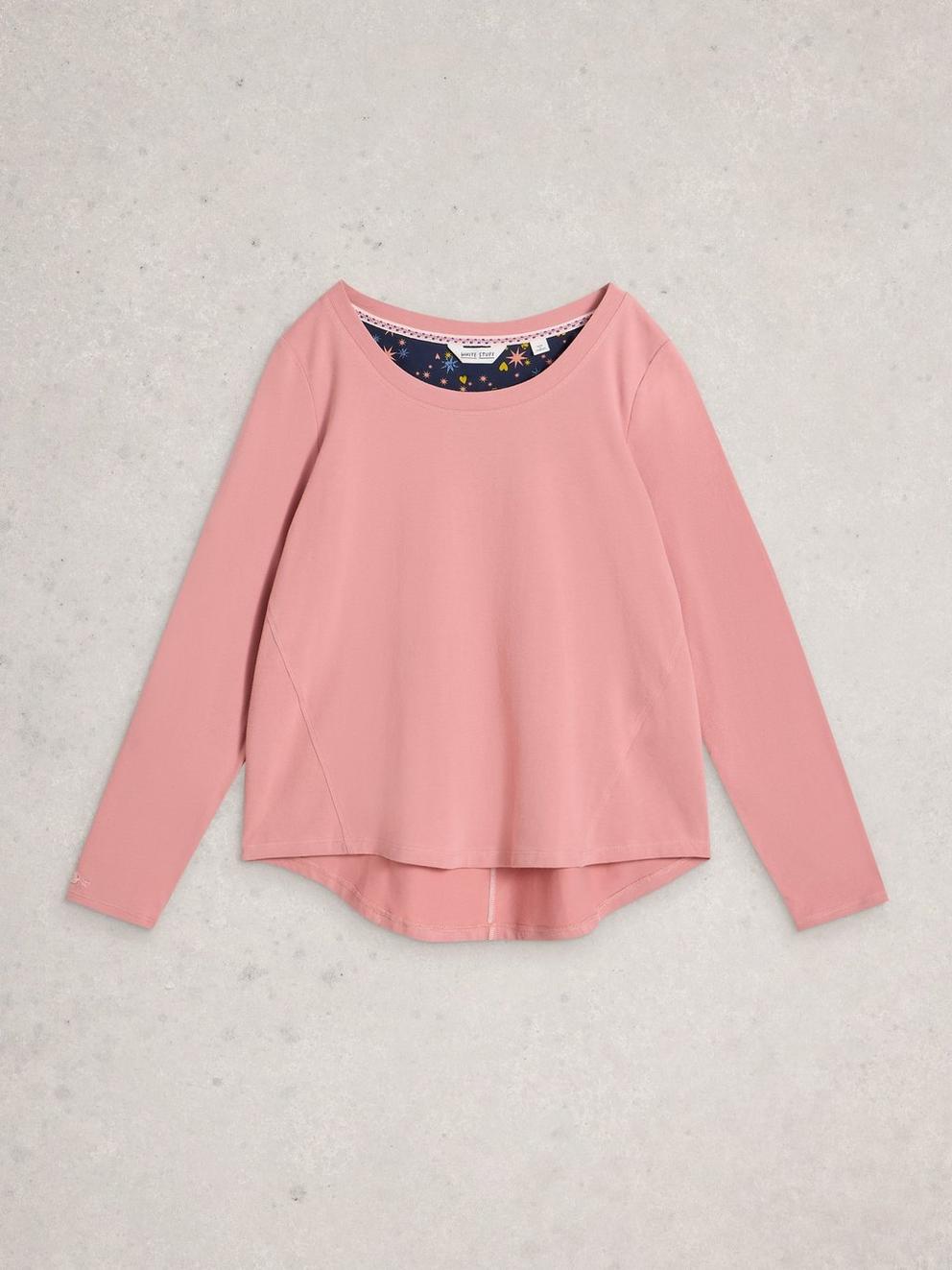 EVA PJ TOP JERSEY in LGT PINK - FLAT FRONT