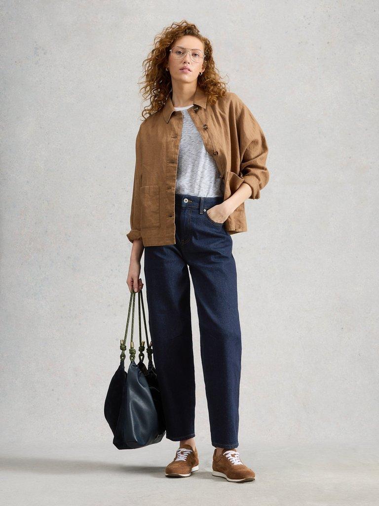 Aubrey Barrel Leg Jean  in DK DENIM - LIFESTYLE