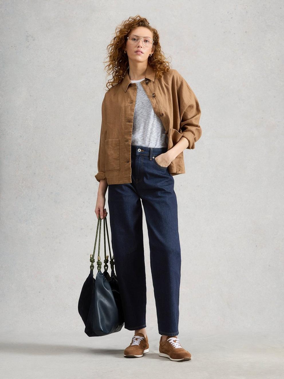 Aubrey Barrel Leg Jean  in DK DENIM - LIFESTYLE