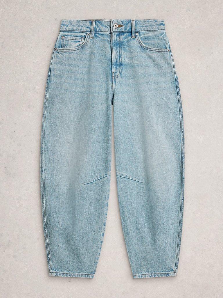 Aubrey Barrel Leg Jean  in LGT DENIM - FLAT FRONT