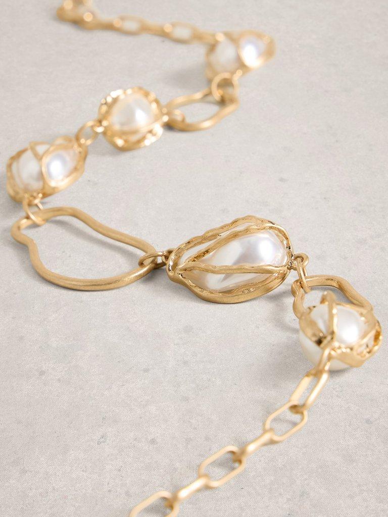 Mollie Statement Necklace in GLD TN MET - FLAT DETAIL