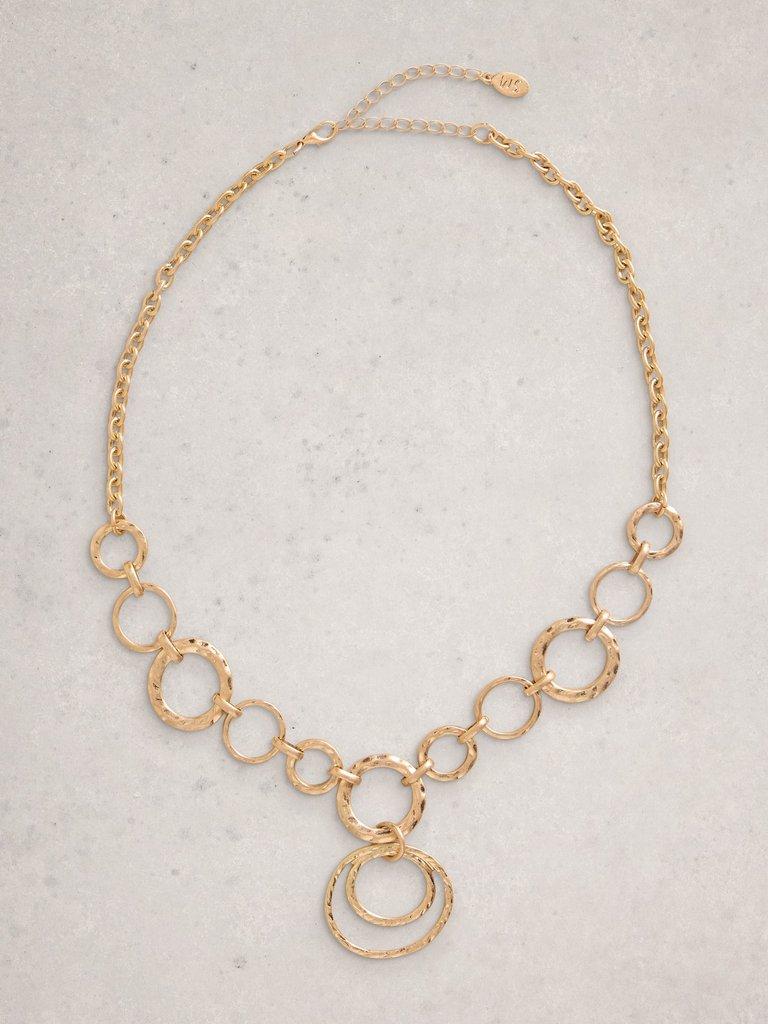 Reka Ring Necklace in GLD TN MET - FLAT FRONT