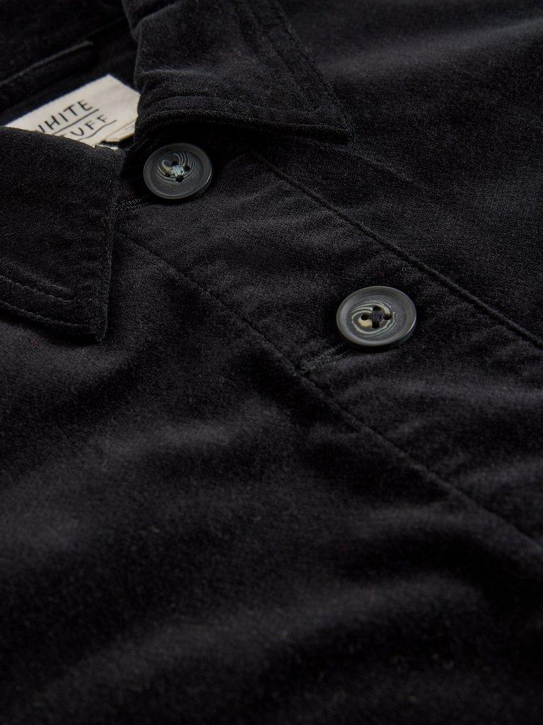 Carrie Velvet Jacket in PURE BLK - FLAT DETAIL