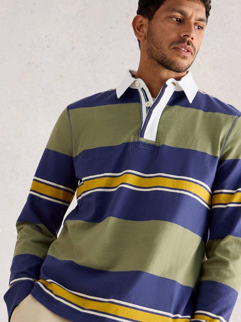 Rugby Sweat in GREEN MLT - LIFESTYLE