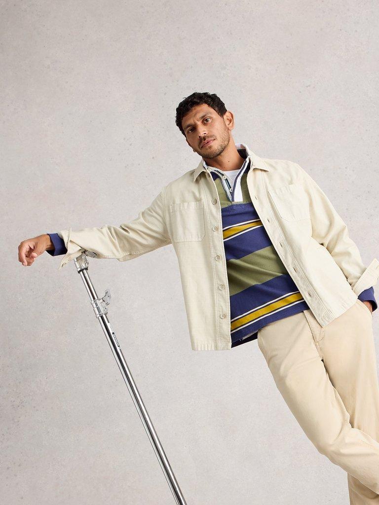 Rugby Sweat in GREEN MLT - MODEL DETAIL