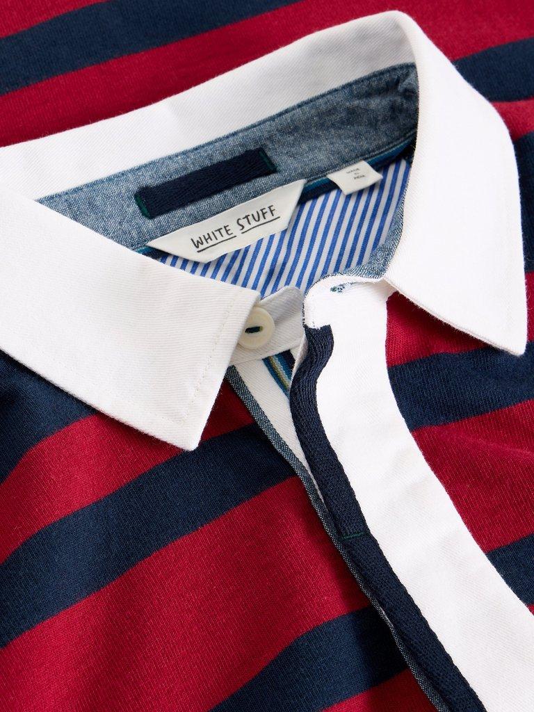 Rugby Sweat in RED MLT - FLAT DETAIL