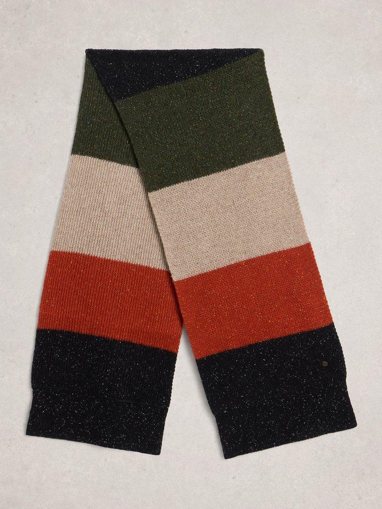 Charlie Nep Knit Scarf  in GREEN MLT - FLAT BACK