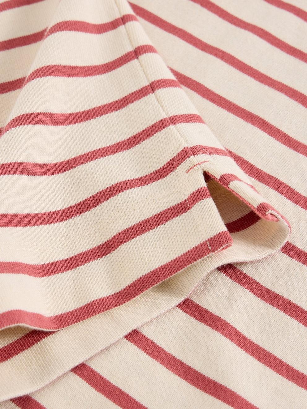KAT STRIPED TEE in IVORY MLT - FLAT DETAIL