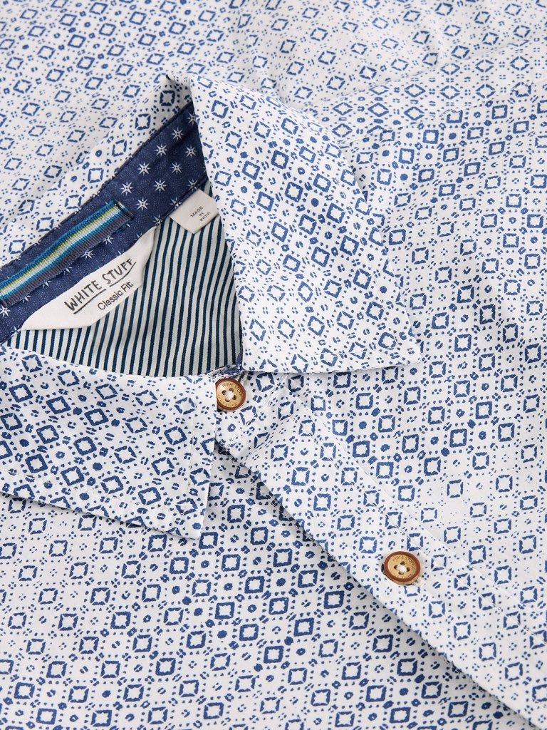 Finsbury Geo Print Shirt in BLUE PR - FLAT DETAIL