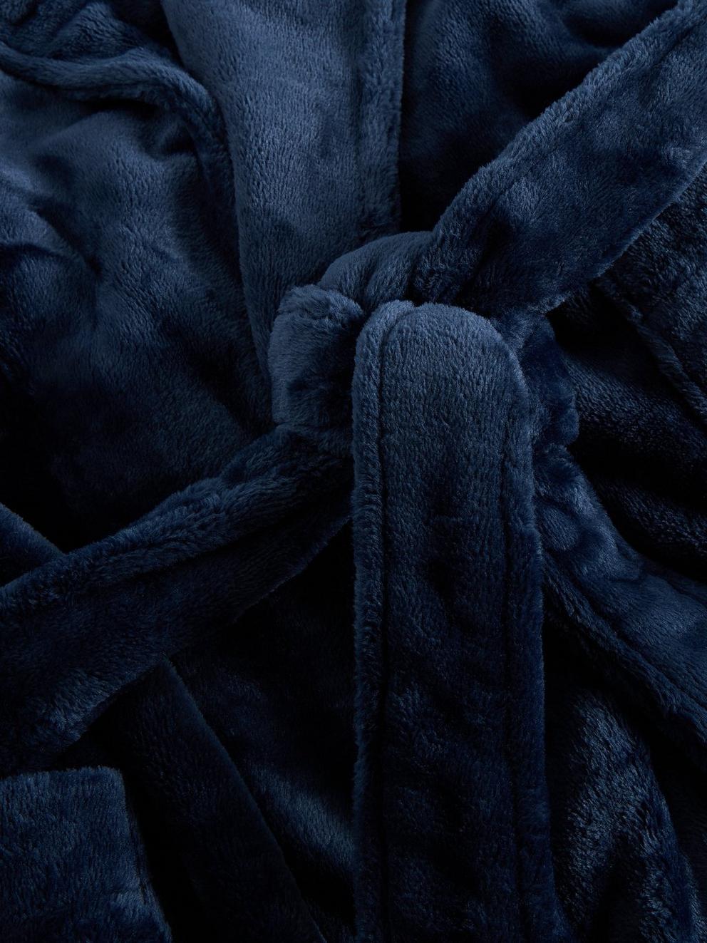 Cosy Robe in DARK NAVY - FLAT DETAIL