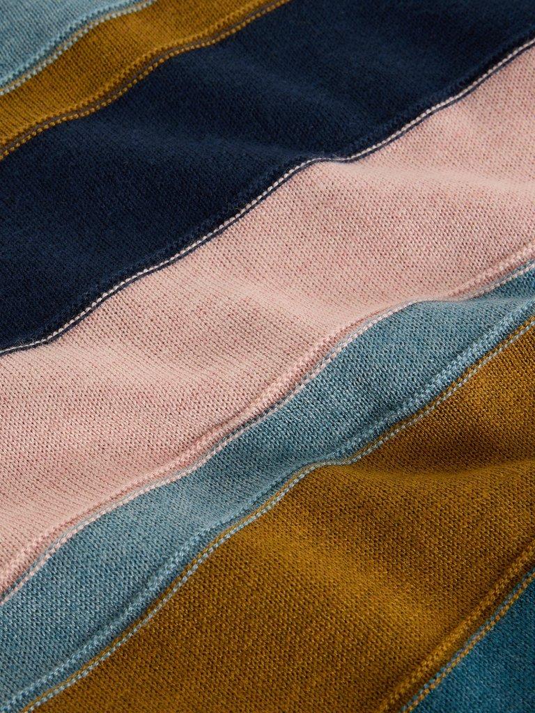 OLIVE STITCH STRIPE in BLUE MLT - FLAT DETAIL