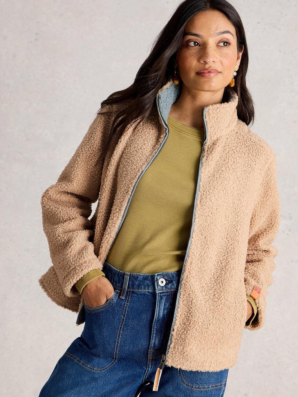 BORG ZIP THROUGH in LGT NAT - MODEL DETAIL