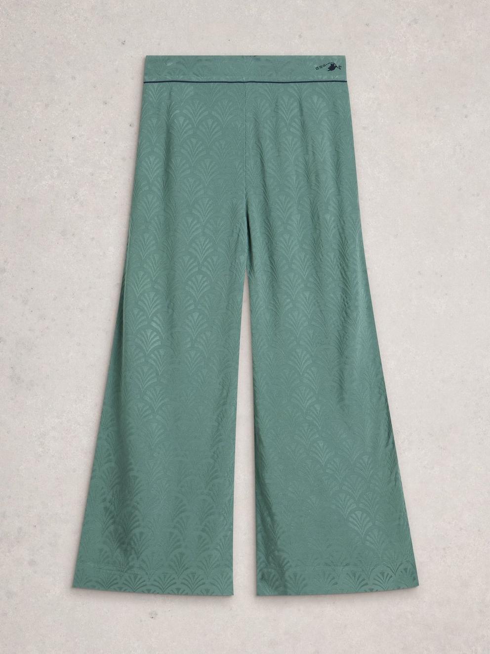 CELIA PJ BOTTOM in DK GREEN - FLAT FRONT