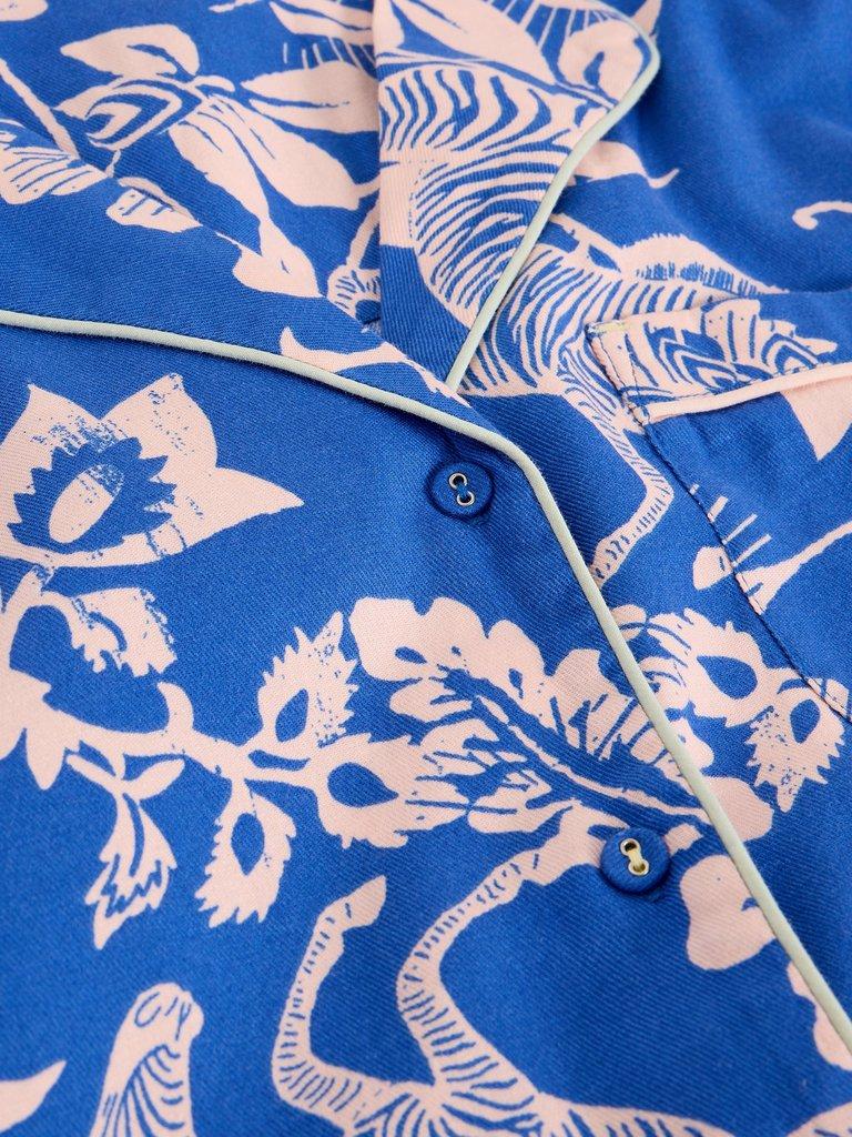 NINA NIGHTSHIRT in BLUE MLT - FLAT DETAIL