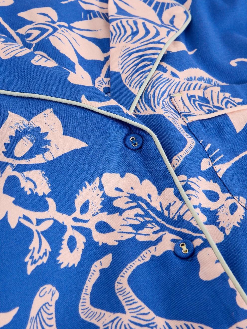 NINA NIGHTSHIRT in BLUE MLT - FLAT DETAIL