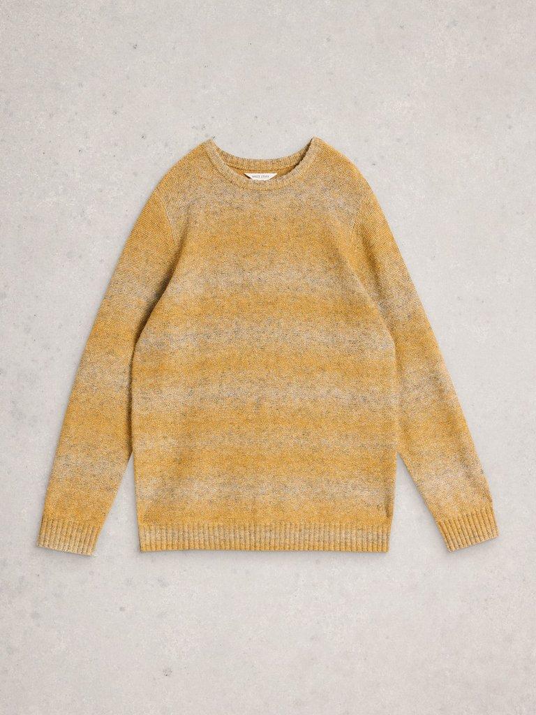 Oban Ombre Crew Neck in YELLOW MLT - FLAT FRONT