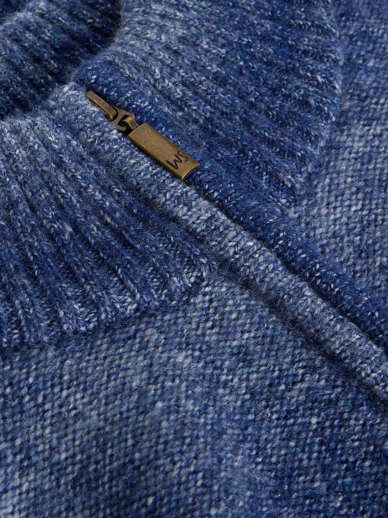 Oban Ombre Half Zip in BLUE MLT - FLAT DETAIL