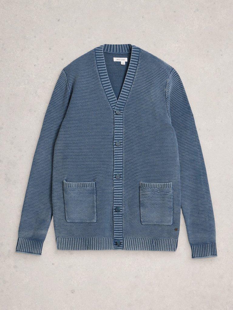 Gatley Cardigan in DUS BLUE - FLAT FRONT
