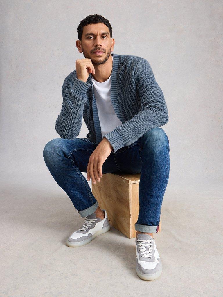 Gatley Cardigan in DUS BLUE - LIFESTYLE