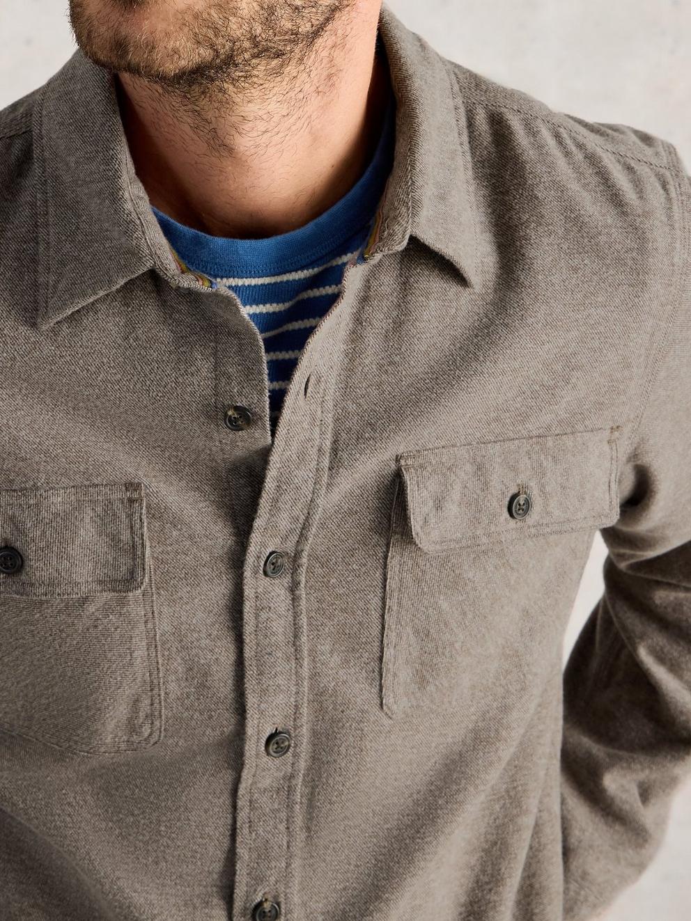 Darwen Grindle Shirt in LGT BROWN - LIFESTYLE
