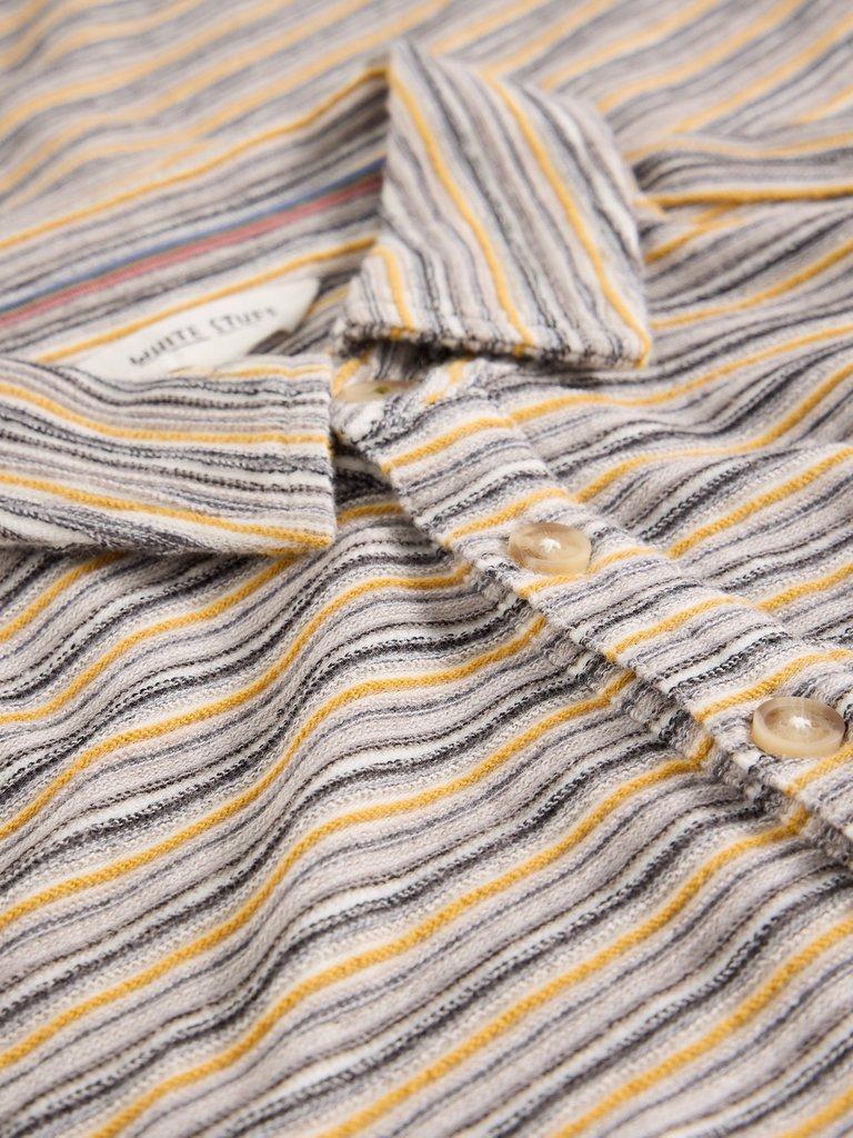 Hadley Stripe Polo in WHITE MLT - FLAT DETAIL