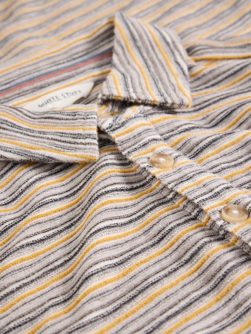 Hadley Stripe Polo in WHITE MLT - FLAT DETAIL