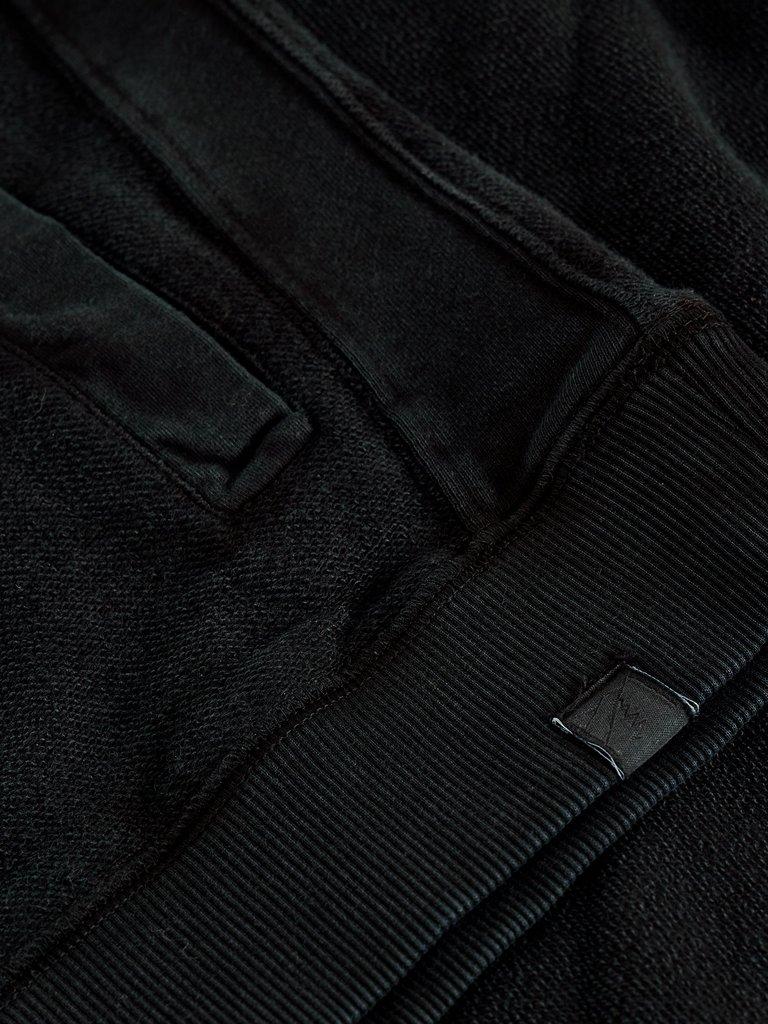 Sidmouth Half Zip in WASHED BLK - FLAT DETAIL