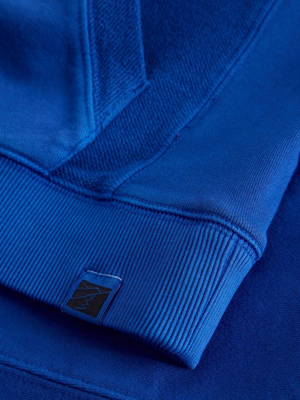Sidmouth Overhead Hoodie in BRT BLUE - FLAT DETAIL