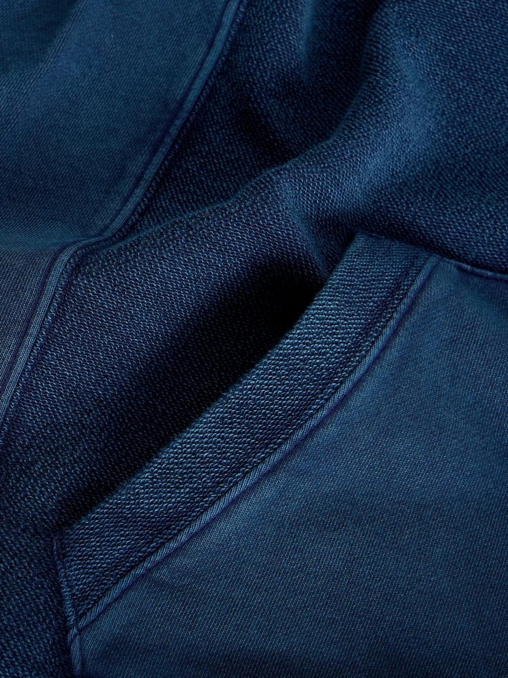 Sidmouth Overhead Hoodie in DARK NAVY - FLAT DETAIL