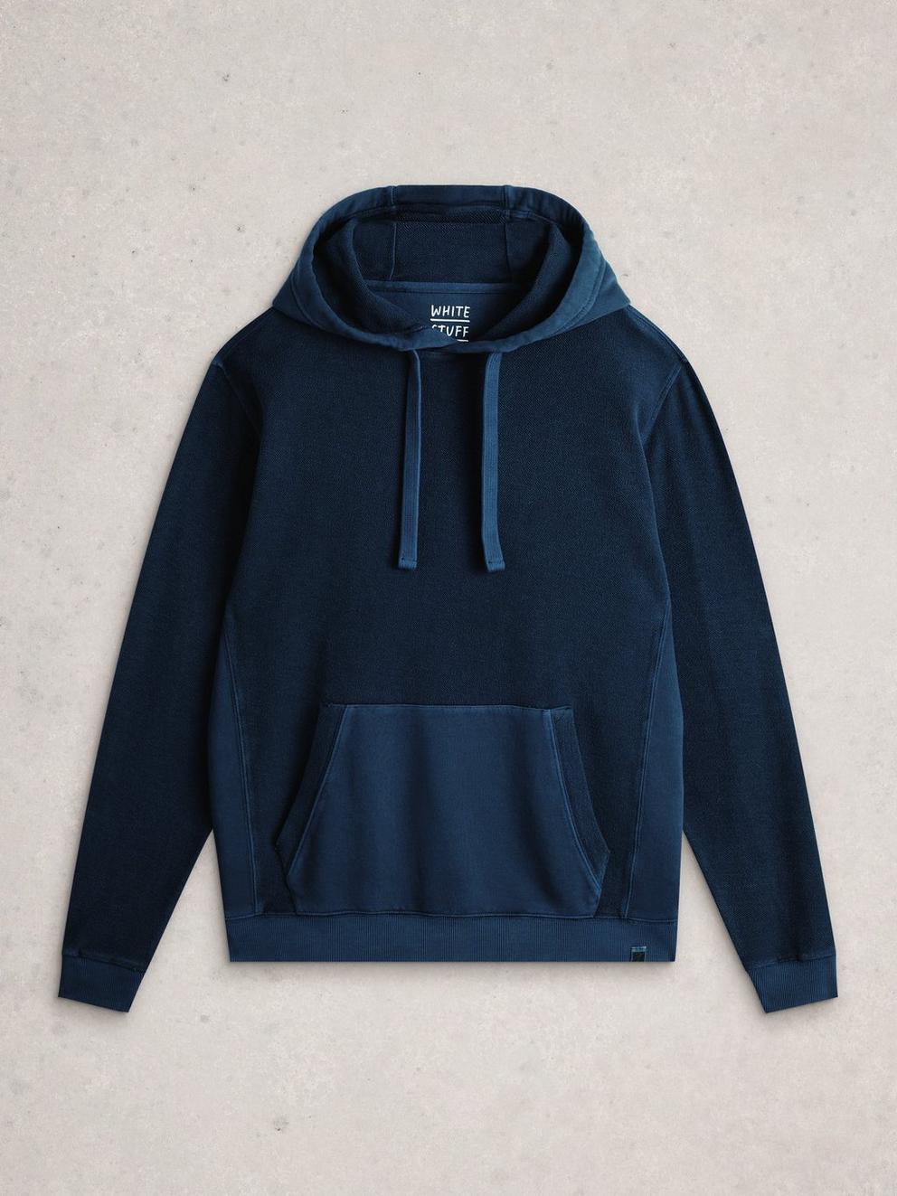 Sidmouth Overhead Hoodie in DARK NAVY - FLAT FRONT