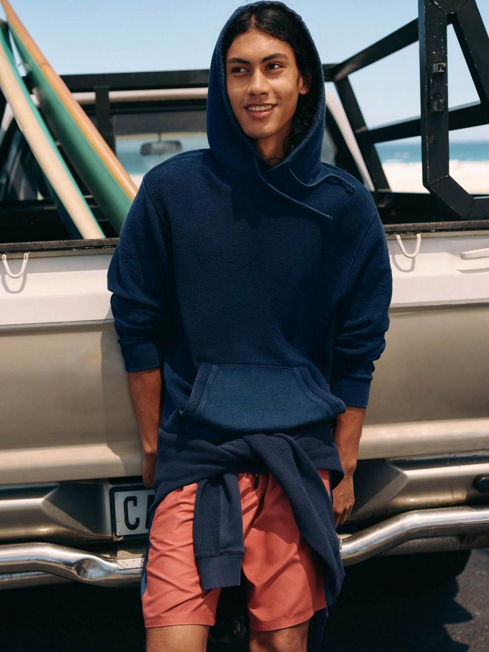 Sidmouth Overhead Hoodie in DARK NAVY - MIXED