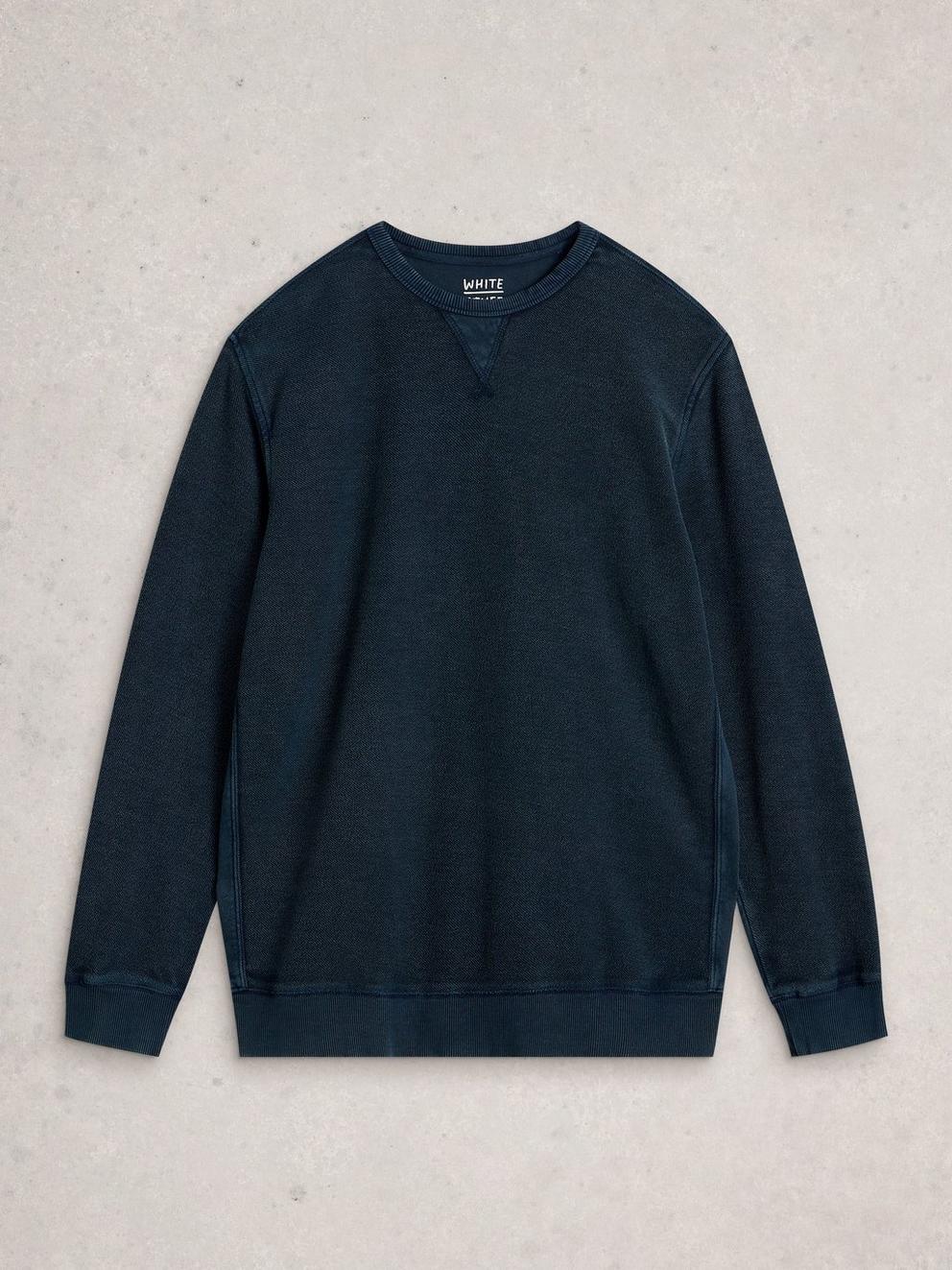 Sidmouth Crew Neck in DARK NAVY - FLAT FRONT