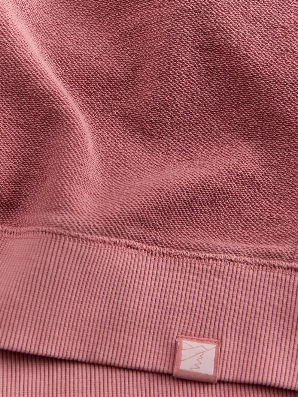 Sidmouth Crew Neck in LGT PINK - FLAT DETAIL