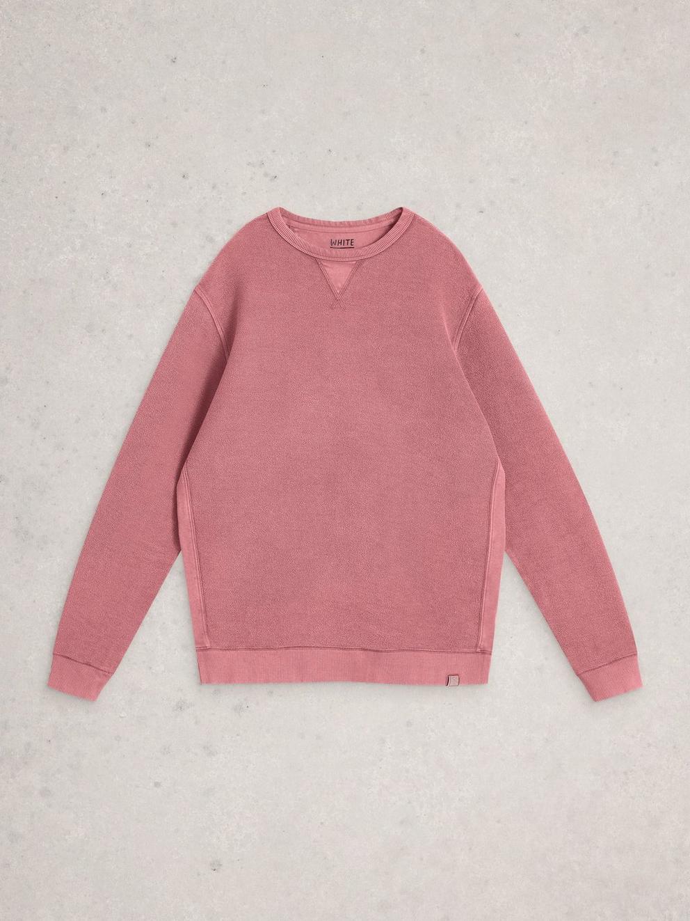 Sidmouth Crew Neck in LGT PINK - FLAT FRONT