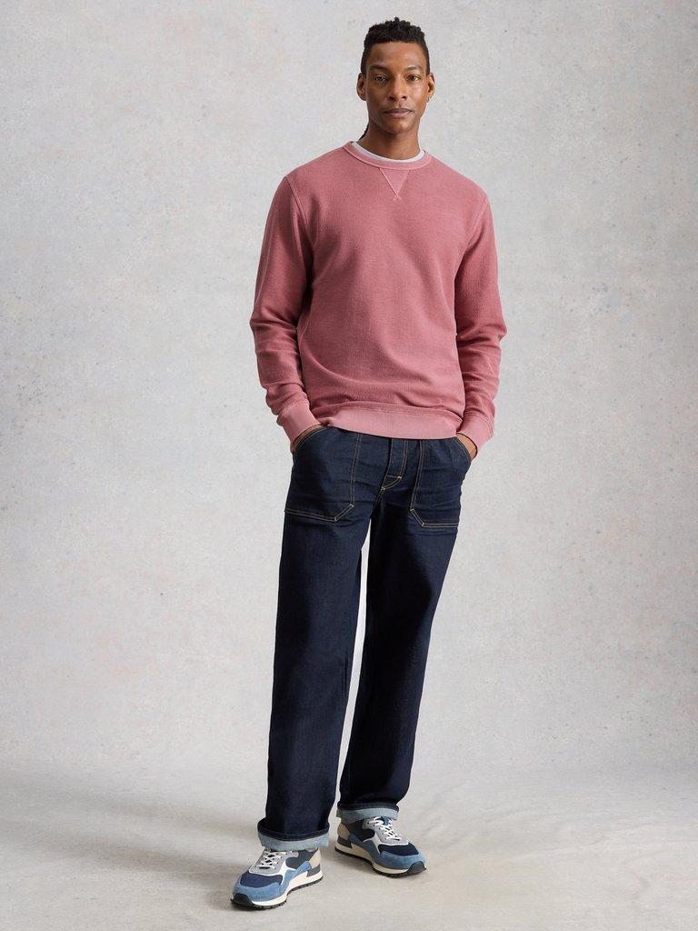Sidmouth Crew Neck in LGT PINK - MODEL FRONT