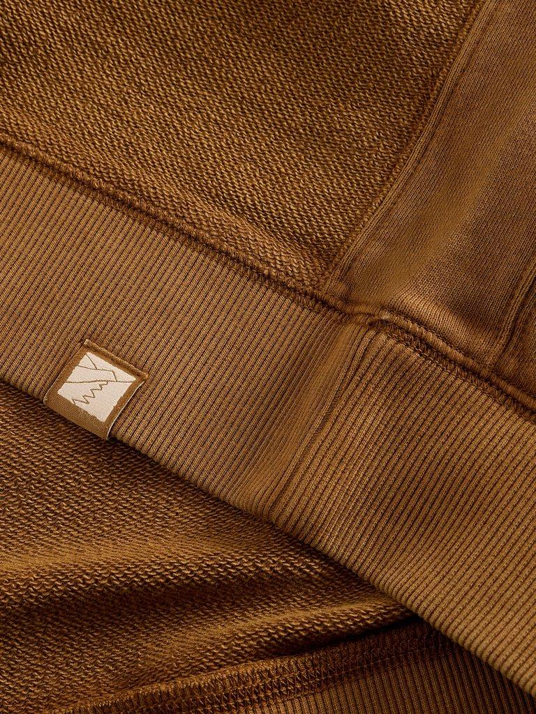 Sidmouth Crew Neck in MID TAN - FLAT DETAIL
