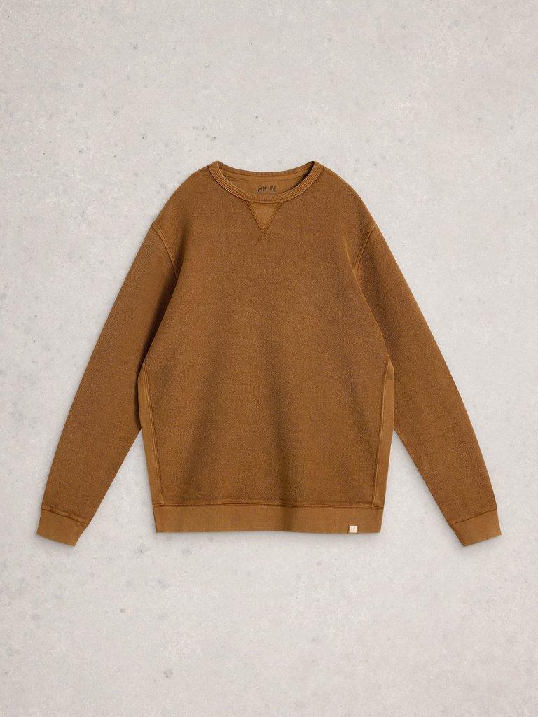 Sidmouth Crew Neck in MID TAN - FLAT FRONT