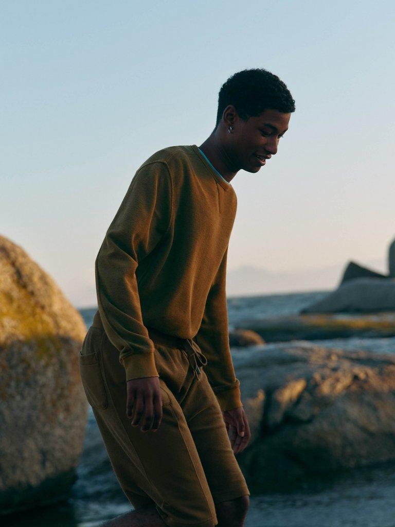 Sidmouth Crew Neck in MID TAN - MIXED