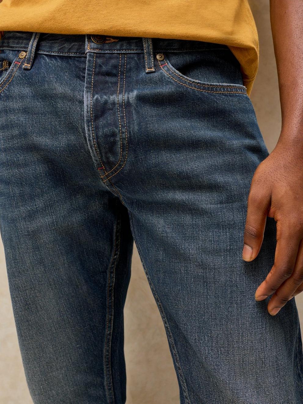 Eastwood Straight Leg Jean in DENIM MLT - MODEL DETAIL