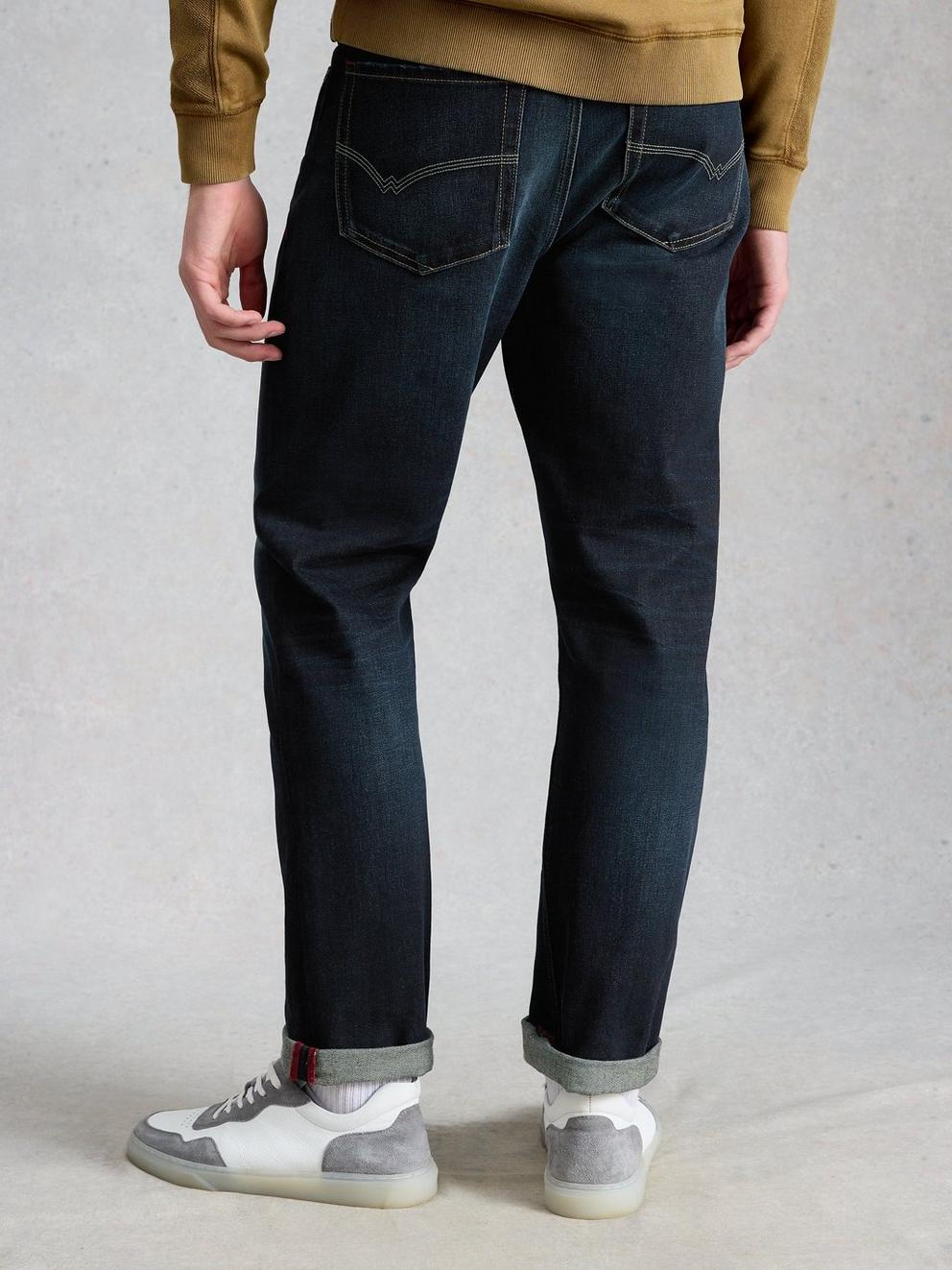 Eastwood Straight Leg Jean in INDIGO BLE - MODEL BACK