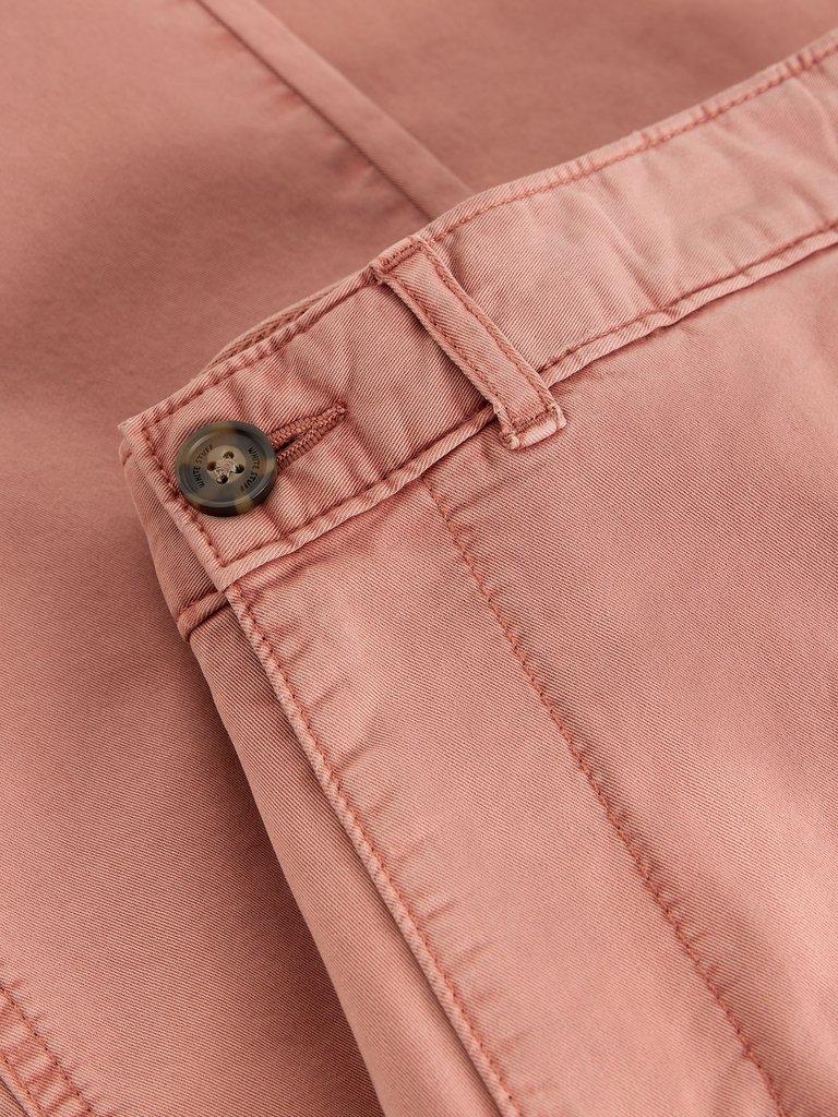 Sutton Chino Trouser Organic in DUS PINK - FLAT DETAIL